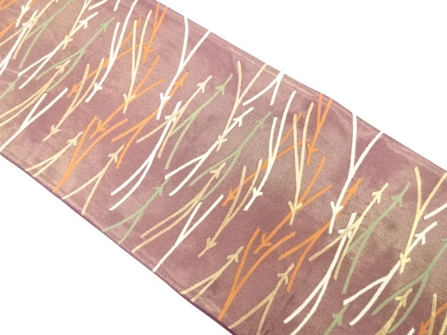 JAPANESE KIMONO / ANTIQUE FUKURO OBI / SILK / WOVEN PINECONE